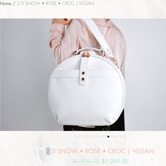 Birdy Handbags - Smart Birdy Luggage-2.0 SNOW • ROSE • CROC | VEGAN